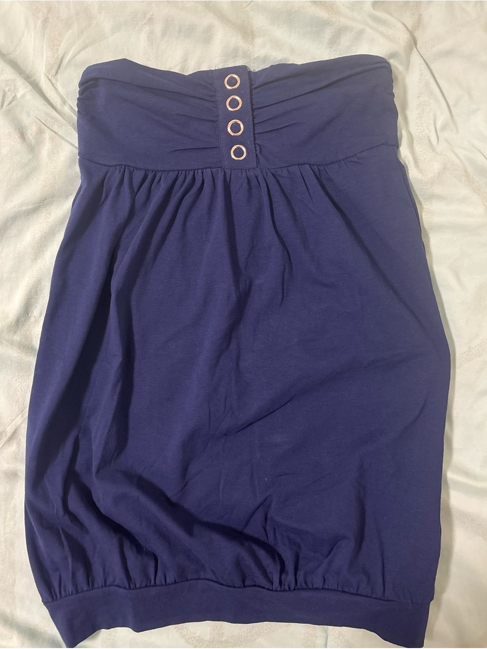 Vintage Alcott Navy Y2k Bubble Tube Top / 2000s Babydoll top